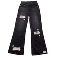 DENIMGUYS Fashion Streetwear Grey Washing Baggy Ripped Denim Jeans Men Manufacturer Custom Distressed Jeans Flare Stacked Jeans