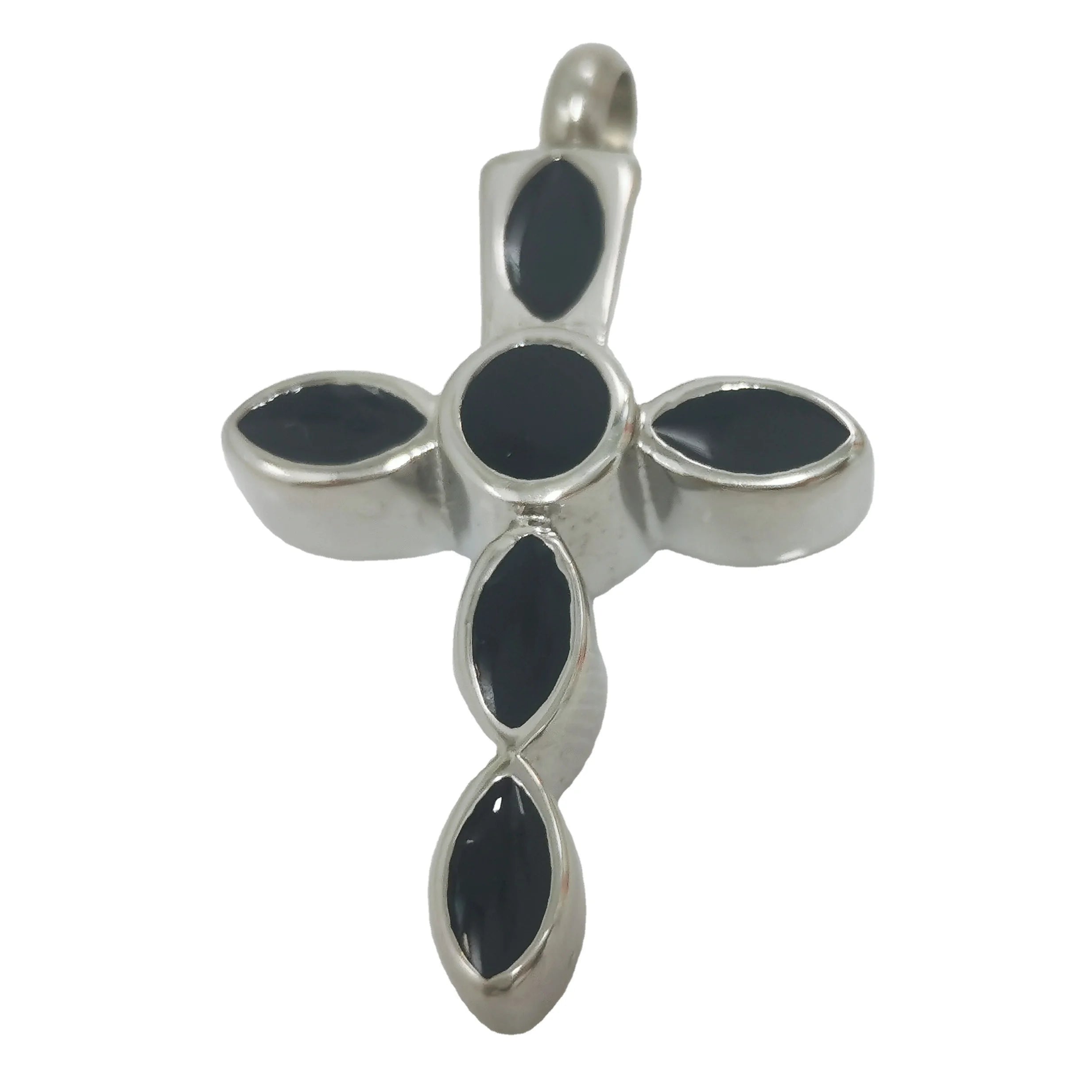 Enamel Cross Memorial Jewelry Urn Pendant Charms Stainless Steel Ashes Cremation Holder Keepsake Locket Necklace Flower Locket