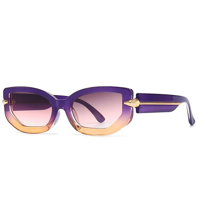 STORY CC033 Designer Small Frame Cat Eye Sun Glasses Retro Macaron Candy Jelly Eyewear Women Fashion Trendy Gradient Sunglasses