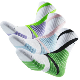 Elite Men's Bottom Basketball Ankle Support Socks Thick Compression Breathable No Show Embroidery Sweat Print Custom Body