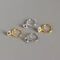 BASQUESUN Factory Wholesale Custom European and American Devil's Eye S925 Silver Inlaid Zircon Fashion Creative Earrings