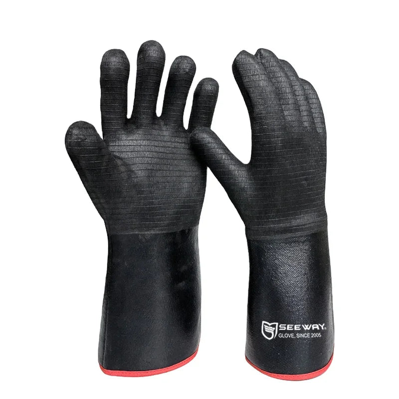 SEEWAY Enhanced BBQ Gloves-Neoprene with Thermal Lining Exceptional Heat and Oil Resistance