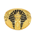 Egyptian Jewelry Stainless Steel 24K Gold Plated No Fade Color Men's Egyptian Pharaon Ring
