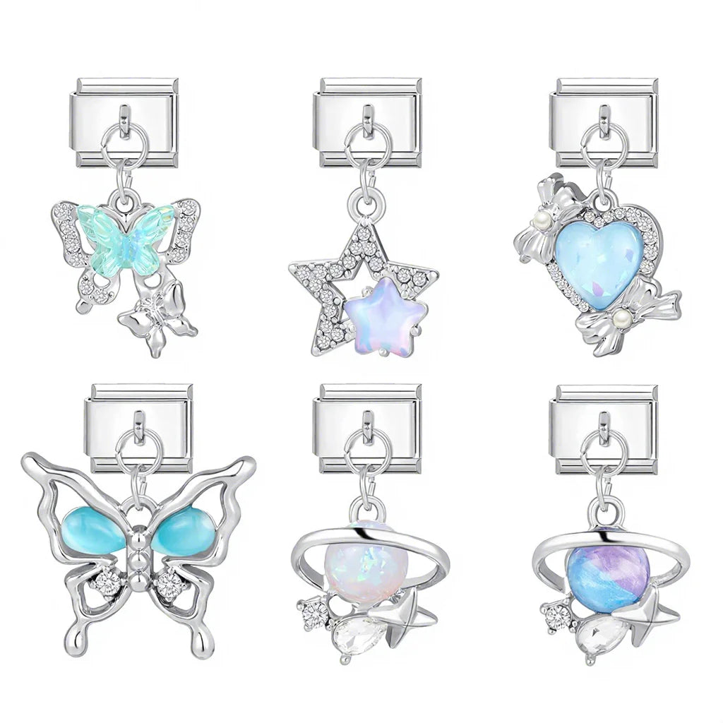Codedog Silver Alphabet Custom Designer Fashion Pendant Charm Silver Italian Bracelet Charm for Jewelry Making Bracelet Necklace