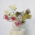 TG028 Artificial Flowers Pincushion Flocking Crab Claw Chrysanthemum Garden Home Decor Flowers Artificial Wedding Decoration