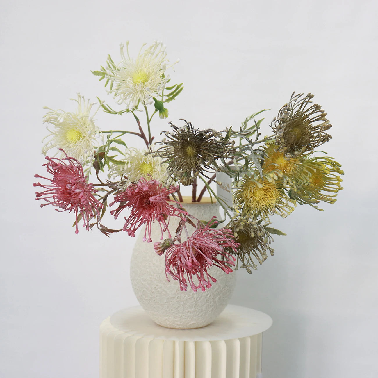 TG028 Artificial Flowers Pincushion Flocking Crab Claw Chrysanthemum Garden Home Decor Flowers Artificial Wedding Decoration