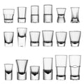 Wholesale Bar Use Thick Base Cheap Different Size Custom Logo Clear Glass Blank Shot Glasses for Wedding Birthday Party