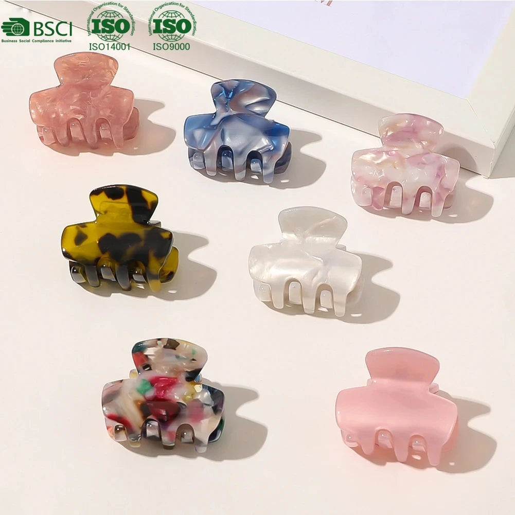YJL Hair Claw Clips Clamp Jelly Colors Eco-friendly and Recyclable Acetate Hair Claw Clips Hair Styling Accessories for Women