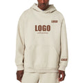 300-500gsm Wholesale Thick Cotton Oversized Blank Plain Streetwear Pullover Unisex Embroidery Custom logo Men's Hoodies