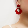 HOVANCI Unisex Trendy Transparent Big Acrylic Round Drop Dangle Earrings New Design for Wedding Party or Gift