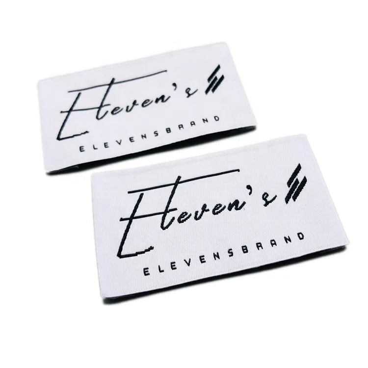 Factory Price Soft Thin Fabric Private Woven Damask Satin Brand Tags Custom Logo Tag Etiquette Woven Label for Clothes