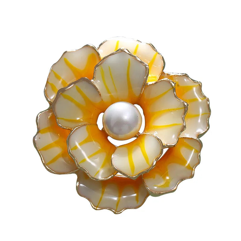 Luxury Designer Oil Pearl Brooch Pins Flower Peony Brooches Ladies Wedding Party Gift Decoration Children's Mainly Alloy Bags