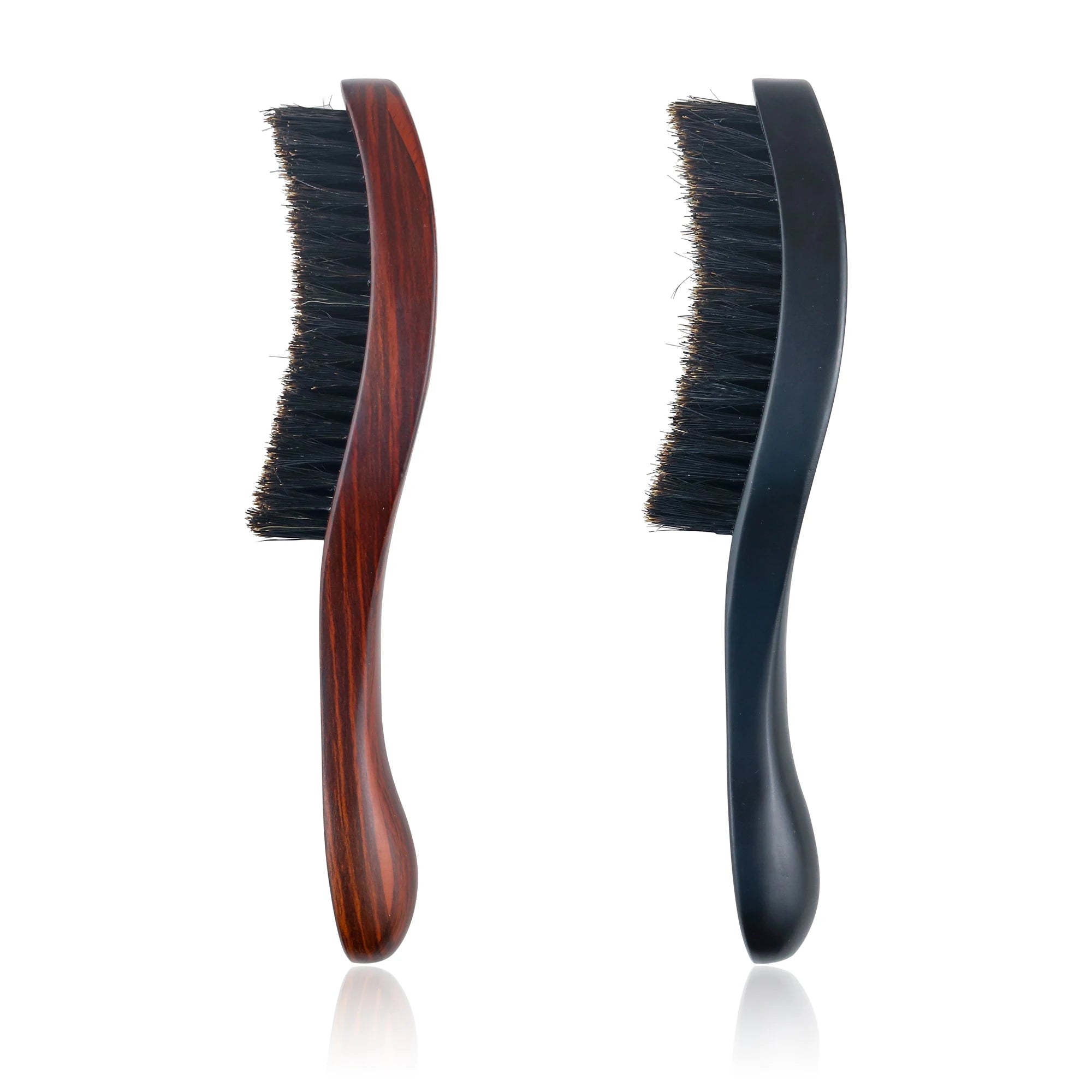 Beech Wood Handle Boar Bristle Paddle Cleaning Barber Neck Sweeping Men Beard Brush Anti-Static Hair Styling Home Salon Use