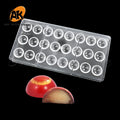 AK Half Ball Polycarbonate Chocolate Mold Clear Plastic Chocolate Tray for Baking Candy Sweet Mould Cake Tools