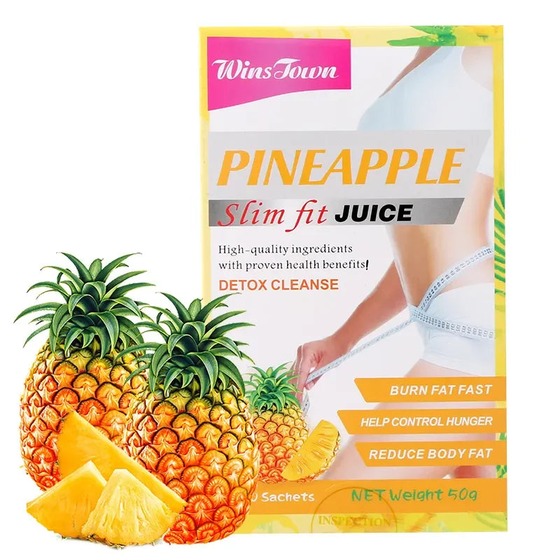 Natural Instant Fit Pineapple Fruit Slim Juice Help Control Hunger Diet Supplement Weight Loss Flat Tumy Control Detox Juice