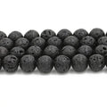 Wholesale Well Polish Round Shape Natural Loose Stone Volcanic Lava Rock Bead 6mm 8mm 10mm Black Lava Bead for Jewelry Making