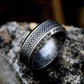 OAHLAN Wholesale Fashion Jewelry Simple Vintage Viking Letter Celtic Knot Titanium Stainless Steel Ring for Men