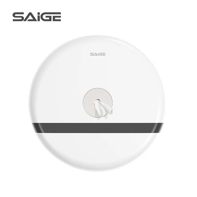 Saige Bathroom Wall Mounted Paper Holder ABS Plastic Toilet Center Pull Jumbo Roll Tissue Paper Towel Dispenser