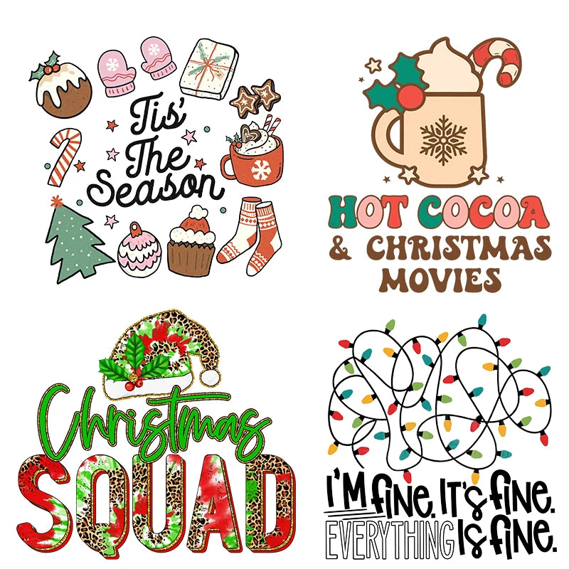 Hot Sale Washable Plastisol Heat Sticker Custom Transfers logo Screenprint Transfer Christmas Sticker Transfers for t Shirts