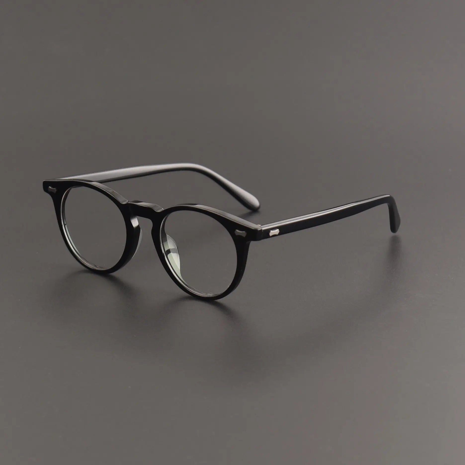 Round Frame Glasses Sunglasses Vintage Acetate Frames Frame Kacamata Multifocal Reading Glasses Retro Myopia Eyeglasses