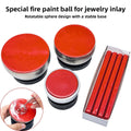 Strong Ostrich Sealing Wax Fire Paint Ball Ring Jewelry Fixed Inlay Chiseled 360 Degree Rotatable Stone Setting Equipment