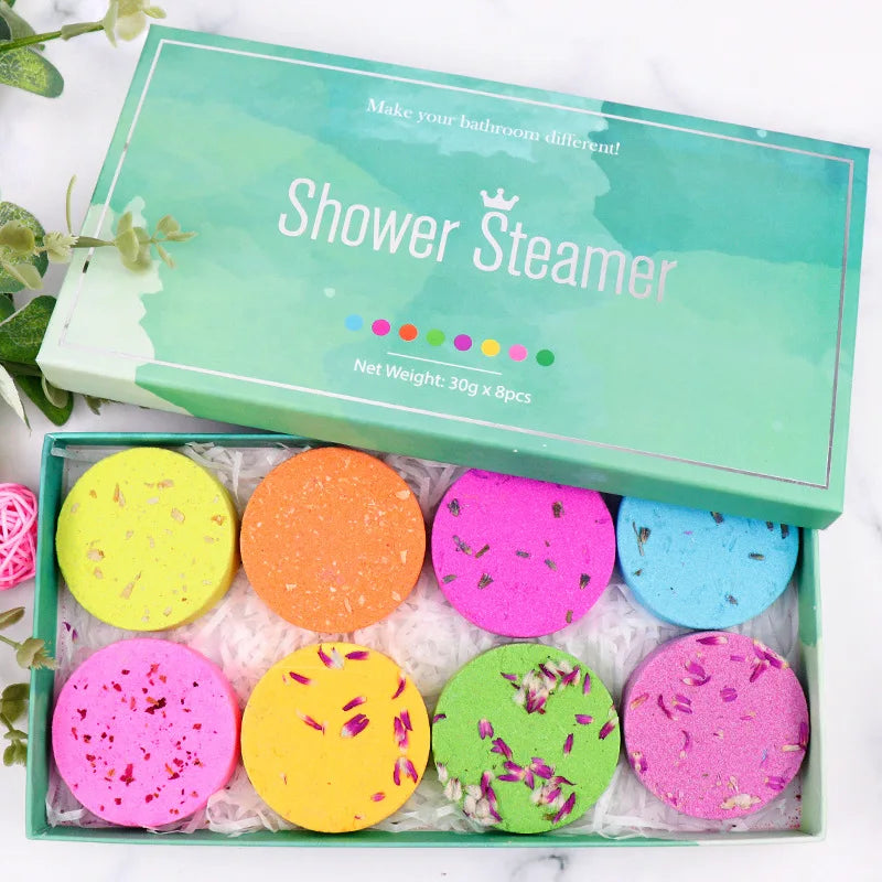 Wholesale Natural Shower Steamers Christmas SPA Gift Aromatherapy Bath Bomb for Men and Women