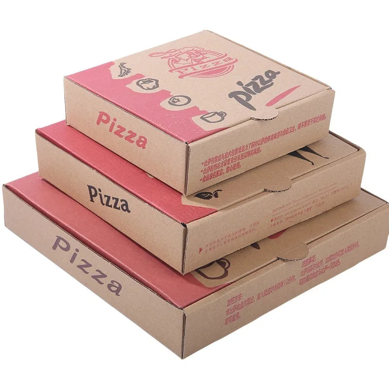 Custom Printed 6inch 8incn 10inch  12inch  Corrugated Take Away Pizza Boxes  Disposable Takeaway Packaging Box