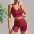 2024 Ladies Reversible Gym Set Nylon and Elastane Sexy Seamless Sport Bra and Short for Women Underwear MegaBDM
