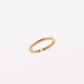 High End 18K Plain Gold Not Fall Zirconia Dainty Rings Stainless Steel Trendy Simple Gold Plated Jewelry