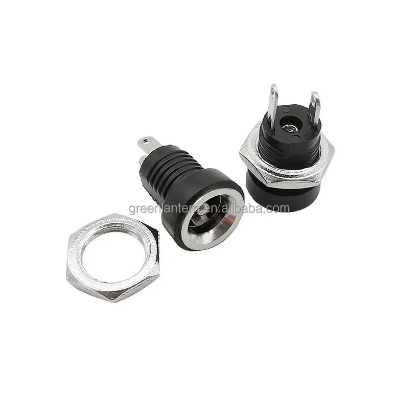 DC-022B DC Power Supply Female Jack PCB Panel Mount Connector DC022B 5.5x2.1mm DC Charing Adapter Socket Plug