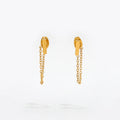 18K Gold Plated Bar Chain Drop Earrings for Women Stainless Steel Earrings Fashion Jewelry Wholesale