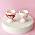 Solhui European Ceramic Breakfast Egg Cup Table Egg Rack Holder Goblet Steamed Egg Stand Holder