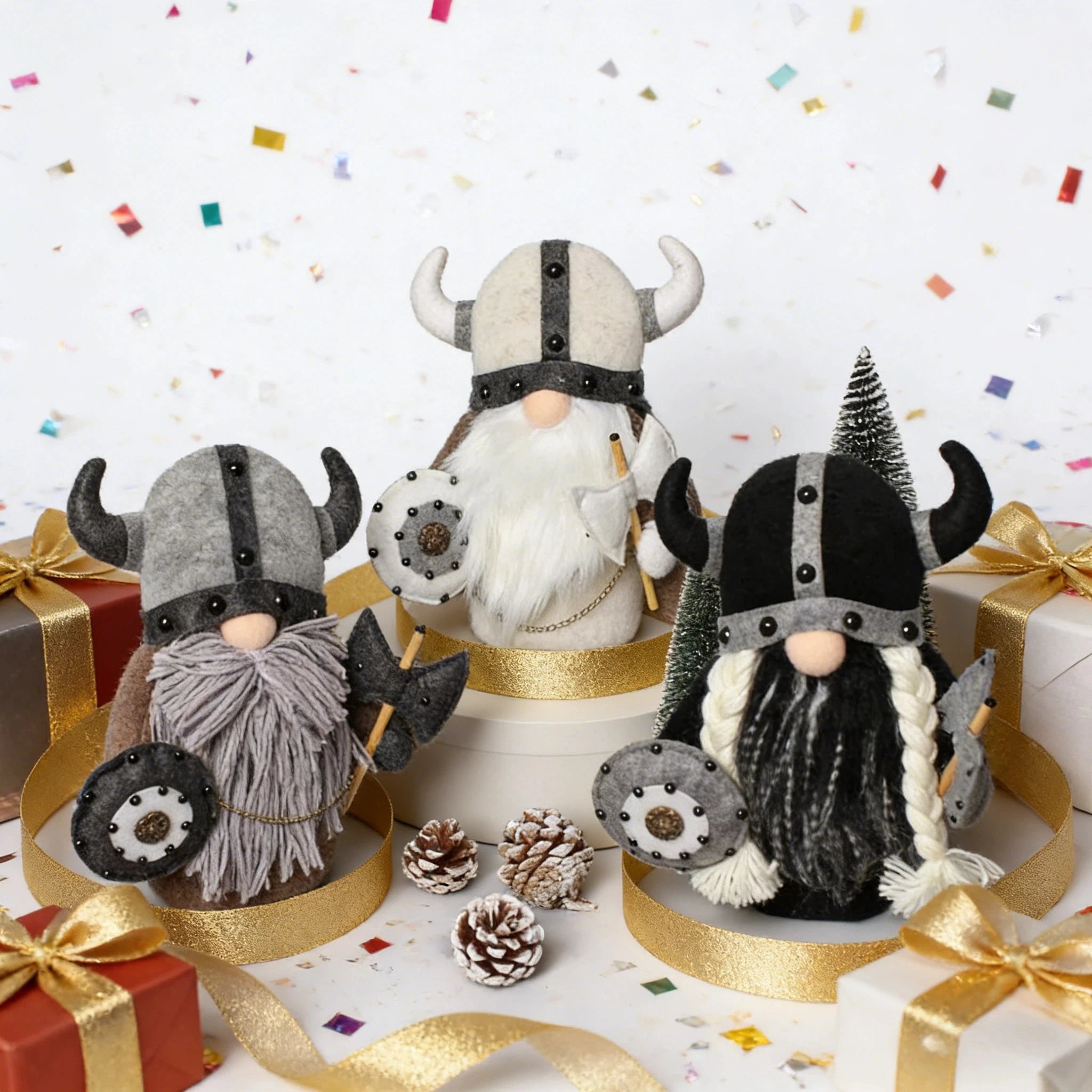 Viking Plush 2022 Icelandic Themed Products WJC05 WJC06 WJC07 Horned Gnome Viking Gonks Pirate Gnome Elfs Christmas Ornaments