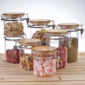 Hot Seller Stainless Steel Food Storage Container Spice Jar High Borosilicate clear sealed Glass