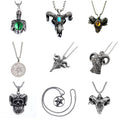 New Hell Demon Baphomet Pendant BCD48-82 Pentagram Pan God Skull Goat Head Stainless Steel Metal Casting Custom TRENDY Necklace