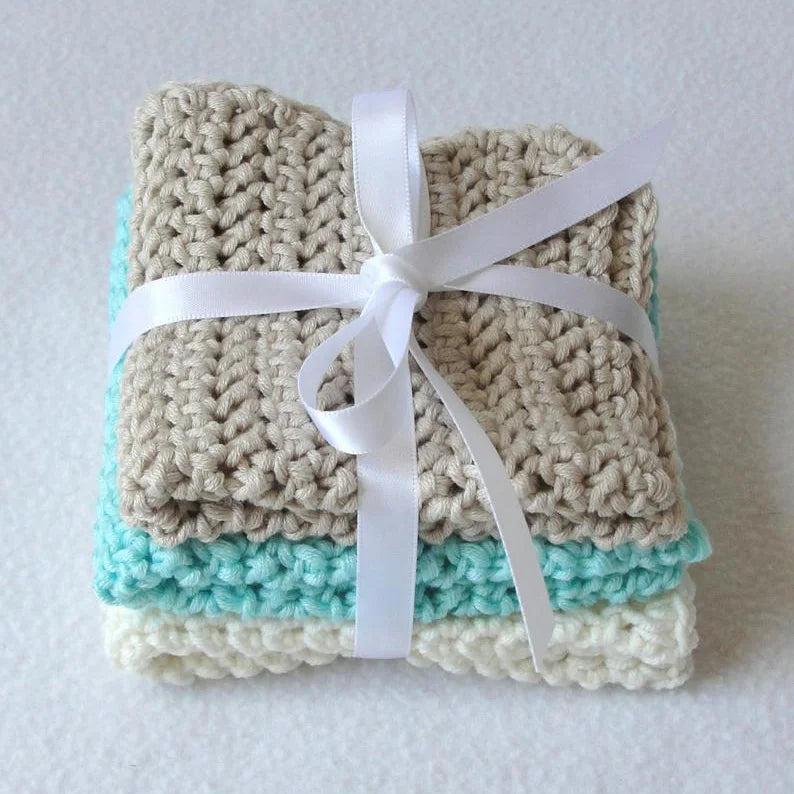 Y-F Design Cotton Swish Dishcloth Hand Washing Kitchen Towels Bulk Washing Cloths for House Cleaning