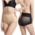 Ladymat ODM/OEM Bragas De Cintura Media Mid Waist Panties Mesh Body Shaper Control Panties Transparent Underwear Tummy Control