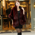 Jtfur Winter Warm Ladies Luxury Customized Cape Shawl Women Faux Fox Fur Poncho