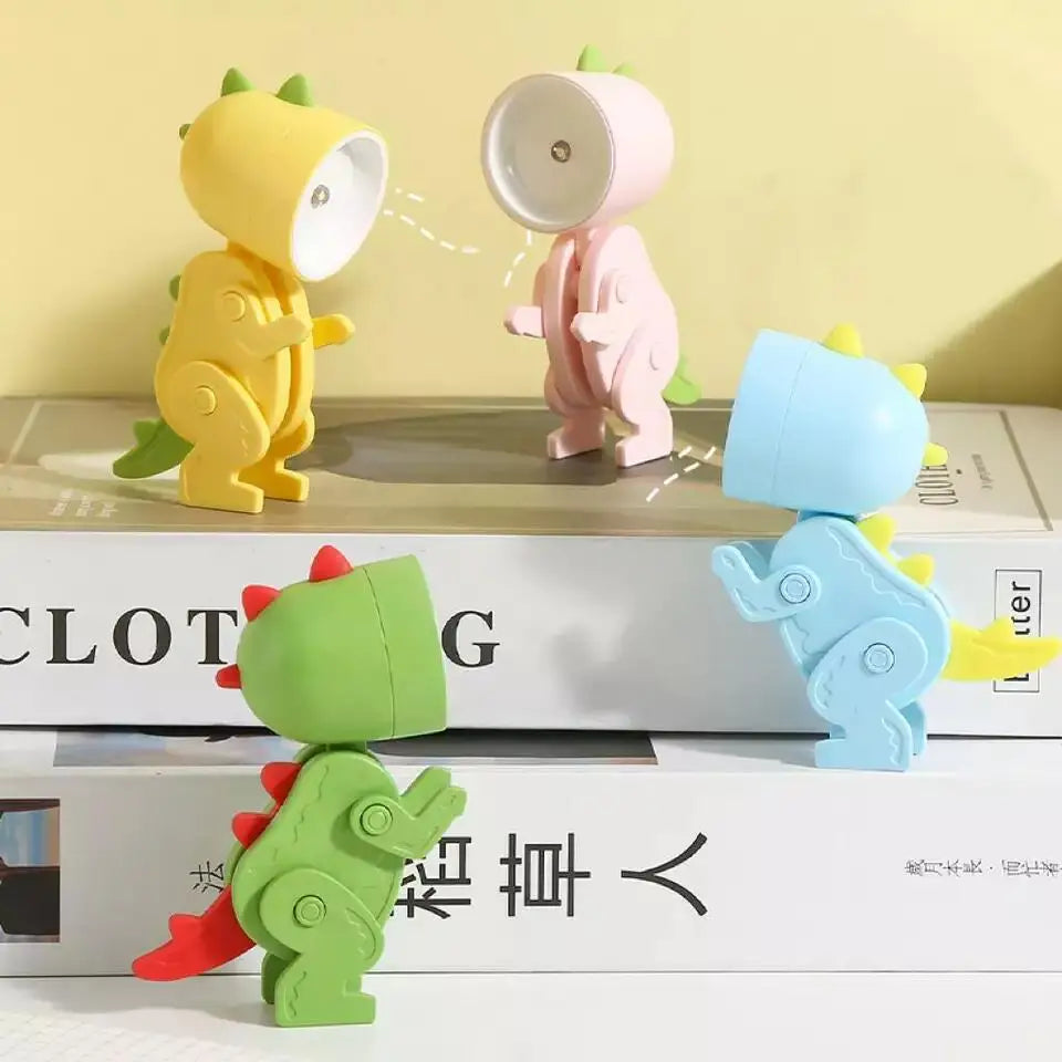 New Adjustable Small Phone Holder Table Night Light foldable dinosaur table lampfor Kids Students