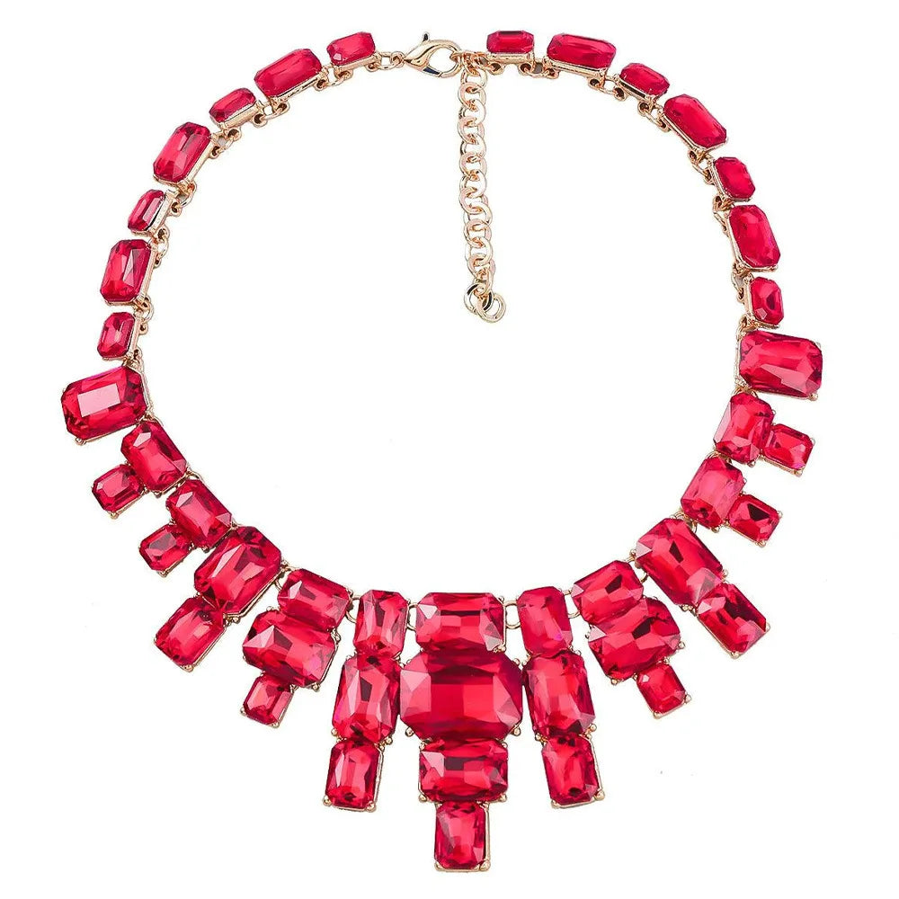 Fashion Crystal Diamond Necklace Rhinestone Necklace Summer Girl Accessories Jewelry