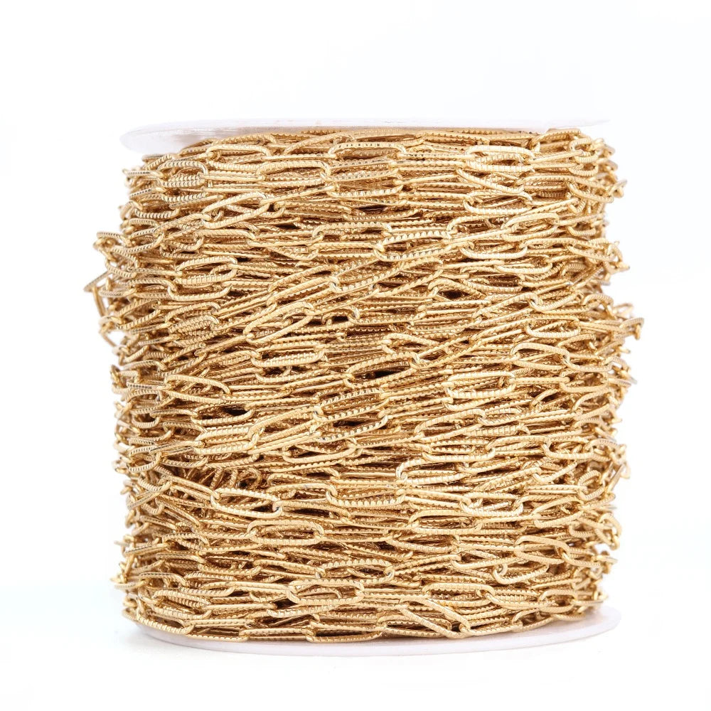 Nickel Free Stainless Steel Oval Link Bulk Chains for DIY Necklace Bracelet Making Jewelry Accessories