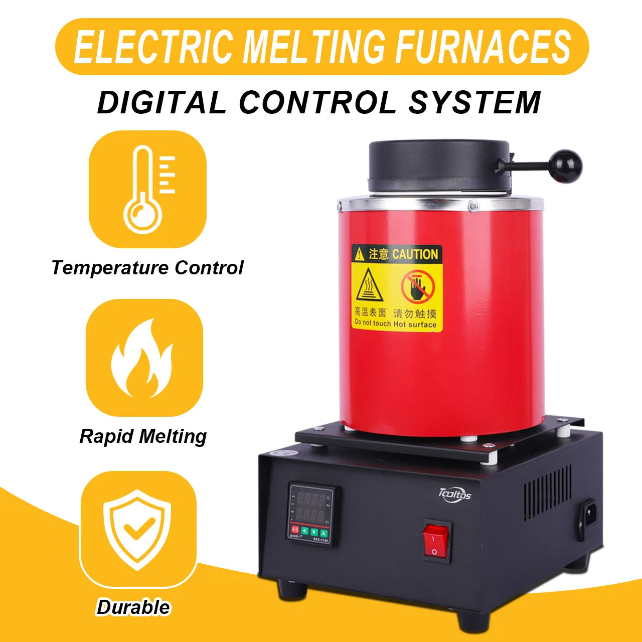 1100â„ƒ High Temp Small Electric Digital Induction Furnace Smelter Gold Silver Copper Aluminum Melting Furnace Jewelry Tools