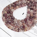 Natural AA Crystals Beads for Jewelry Making Bracelets Purple Berry Quartzite Loose Gemstone Beads 15.5"
