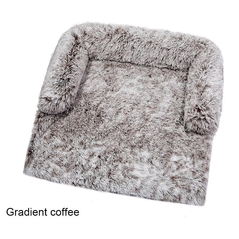 New Designed Pet Dog Sofa Bed With Blanket Luxury Washable Removable Cover Fluffy Pet Dog Bed Cat Sofa Seat Dog Car Seat