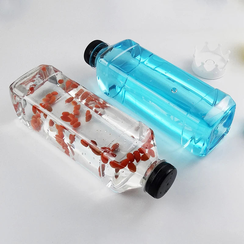 PET Bottle 1000ml 1 Liter Transparent PET Cans Package Fruit Bottle for Water Container Pet Plastic Juice Bottles With Cap