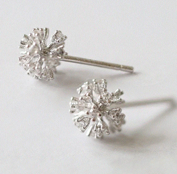 925 Sterling Silver Prevent Allergy Snow Brincos Stud Earrings for Women Wedding Earrings Jewelry Accessories