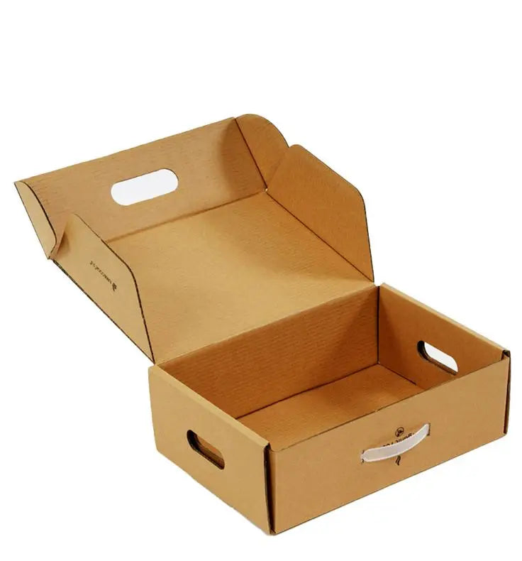 Advanced Corrugated Box with Handle Die Cut  Custom Print Corrugated Box