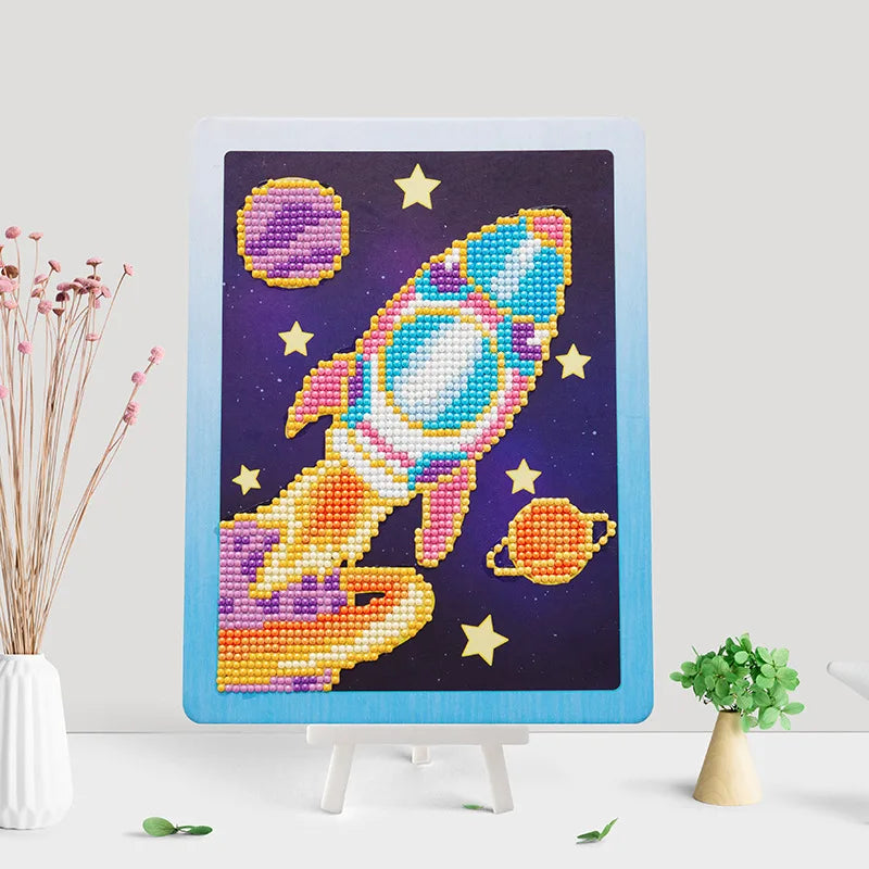 Wholesale Cartoon Partial Drill Diamond Picture Kids 5D Diamond Painting Kit Without Frame