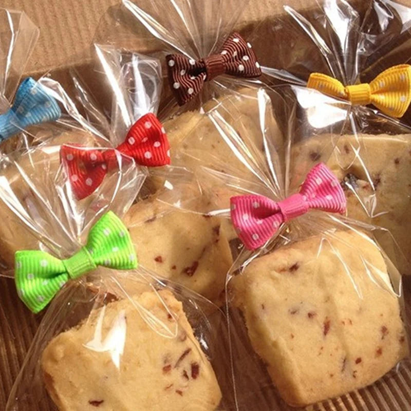 100Pcs Transparent Plastic Bags for Candy Lollipop Cookie Packaging Cellophane Bag Christmas Wedding Birthday Party Gift XJ0711