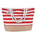 Striped Beach Bag Women's Underarm Shoulder Casual Large Canvas Bag
